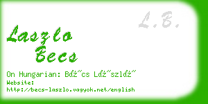 laszlo becs business card